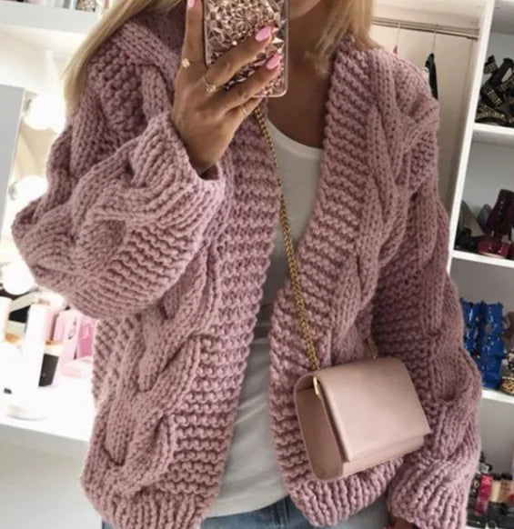 2020 Fall Winter New Women's Chunky Knit Cardigan