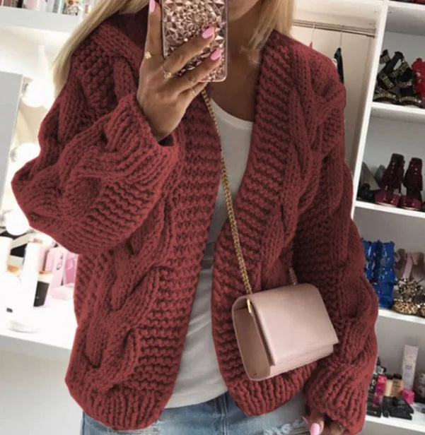 2020 Fall Winter New Women's Chunky Knit Cardigan